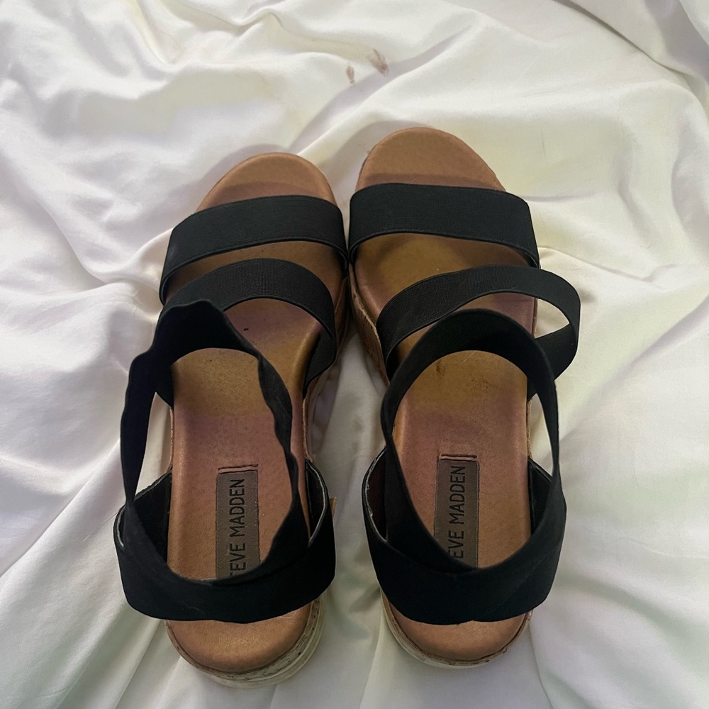 Steve Madden Black Minimalist Sandals